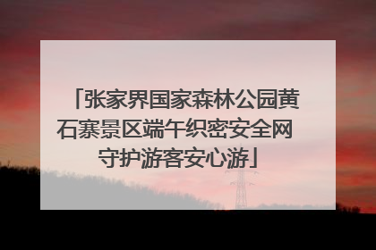 张家界国家森林公园黄石寨景区端午织密安全网 守护游客安心游
