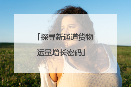探寻新通道货物运量增长密码