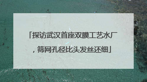 探访武汉首座双膜工艺水厂，筛网孔径比头发丝还细