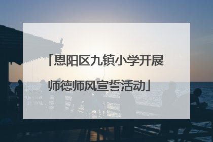 恩阳区九镇小学开展师德师风宣誓活动