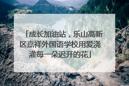 成长加油站，乐山高新区嘉祥外国语学校用爱浇灌每一朵迟开的花