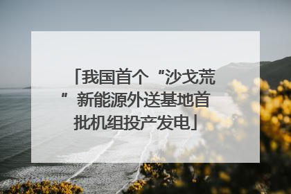 我国首个“沙戈荒”新能源外送基地首批机组投产发电