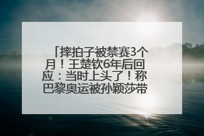 摔拍子被禁赛3个月！王楚钦6年后回应：当时上头了！称巴黎奥运被孙颖莎带着打，搭档8年“一个眼神就能懂”