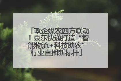 政企媒农四方联动！京东快递打造“智能物流+科技助农”行业直播新标杆