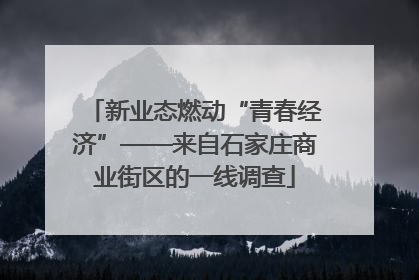新业态燃动“青春经济”——来自石家庄商业街区的一线调查