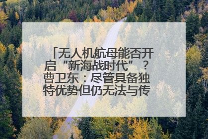 无人机航母能否开启“新海战时代”？曹卫东：尽管具备独特优势但仍无法与传统航母相提并论