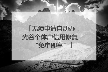 无须申请自动办，光谷个体户信用修复“免申即享”