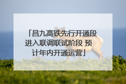 昌九高铁先行开通段进入联调联试阶段 预计年内开通运营