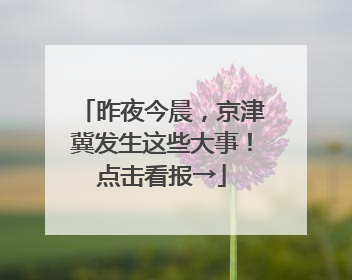 昨夜今晨，京津冀发生这些大事！点击看报→