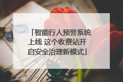 智能行人预警系统上线 这个收费站开启安全治理新模式