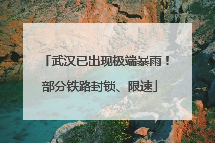 武汉已出现极端暴雨！部分铁路封锁、限速