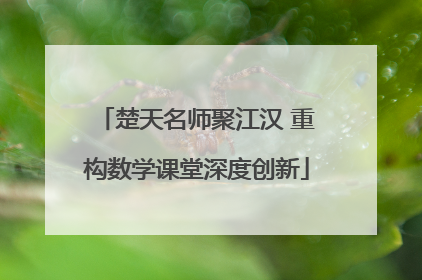 楚天名师聚江汉 重构数学课堂深度创新