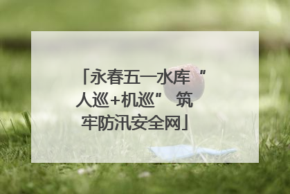 永春五一水库“人巡+机巡” 筑牢防汛安全网