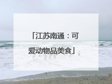 江苏南通：可爱动物品美食