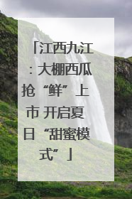 江西九江：大棚西瓜抢“鲜”上市 开启夏日“甜蜜模式”