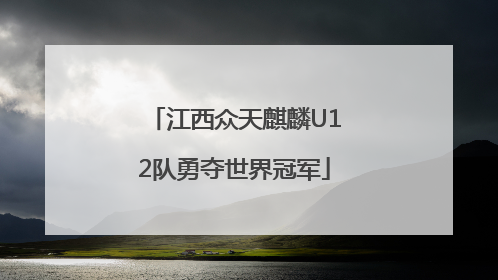 江西众天麒麟U12队勇夺世界冠军