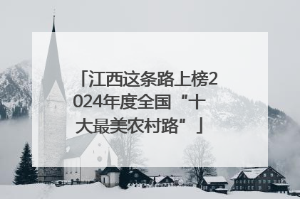 江西这条路上榜2024年度全国“十大最美农村路”