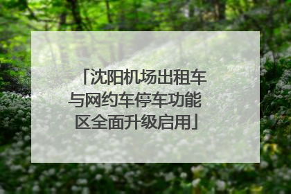 沈阳机场出租车与网约车停车功能区全面升级启用