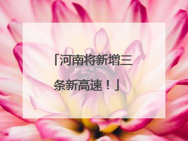 河南将新增三条新高速！