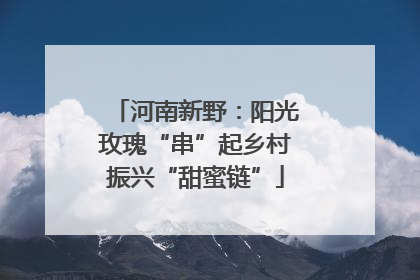 河南新野：阳光玫瑰“串”起乡村振兴“甜蜜链”