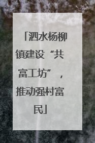 泗水杨柳镇建设“共富工坊”，推动强村富民