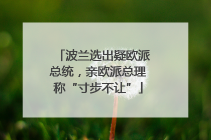波兰选出疑欧派总统，亲欧派总理称“寸步不让”