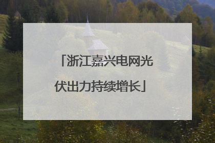 浙江嘉兴电网光伏出力持续增长