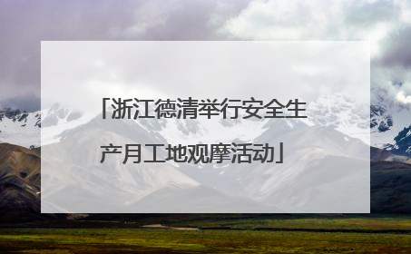 浙江德清举行安全生产月工地观摩活动