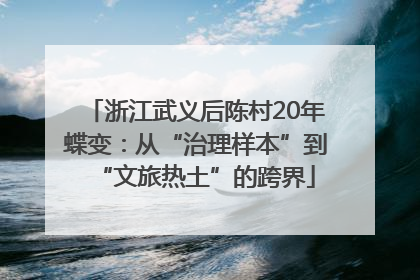 浙江武义后陈村20年蝶变：从“治理样本”到“文旅热土”的跨界