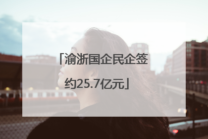 渝浙国企民企签约25.7亿元