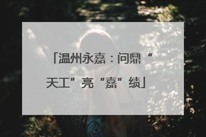 温州永嘉：问鼎“天工”亮“嘉”绩