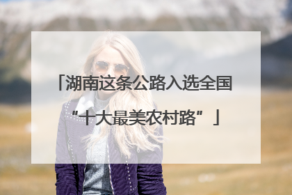 湖南这条公路入选全国“十大最美农村路”