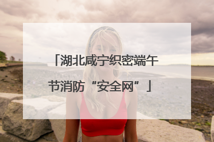 湖北咸宁织密端午节消防“安全网”