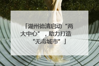 湖州德清启动“两大中心”，助力打造“无毒城市”
