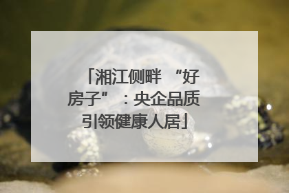 湘江侧畔 “好房子”：央企品质引领健康人居