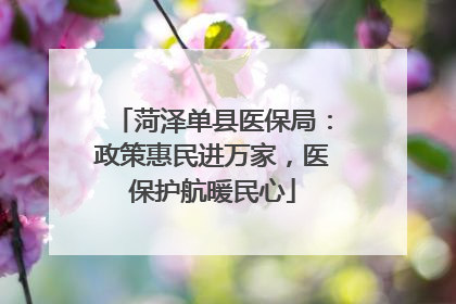 菏泽单县医保局：政策惠民进万家，医保护航暖民心
