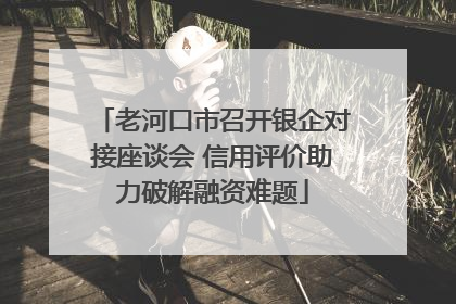 老河口市召开银企对接座谈会 信用评价助力破解融资难题