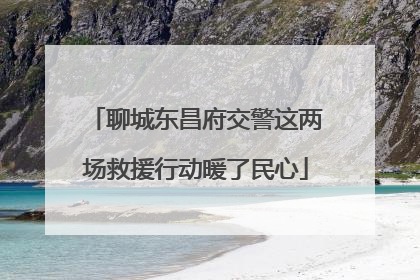 聊城东昌府交警这两场救援行动暖了民心
