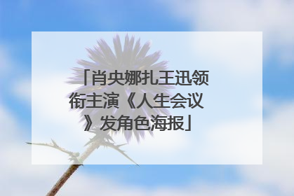 肖央娜扎王迅领衔主演《人生会议》发角色海报