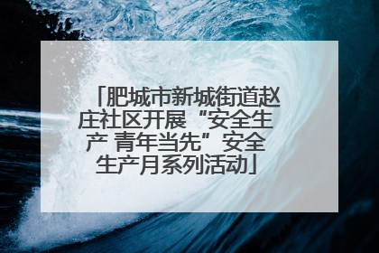 肥城市新城街道赵庄社区开展“安全生产 青年当先”安全生产月系列活动