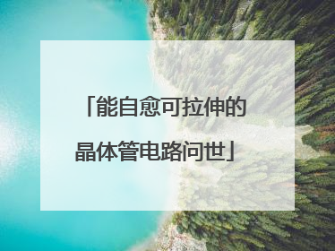 能自愈可拉伸的晶体管电路问世