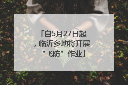 自5月27日起，临沂多地将开展“飞防”作业
