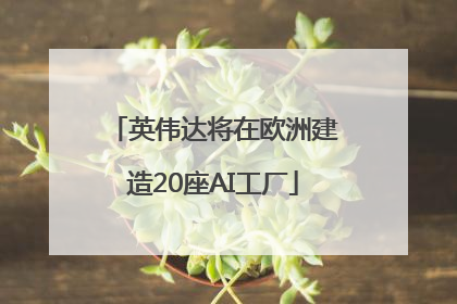 英伟达将在欧洲建造20座AI工厂