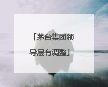 茅台集团领导层有调整