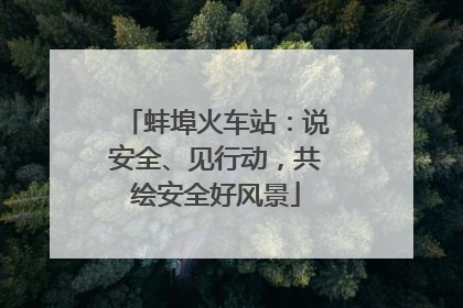 蚌埠火车站：说安全、见行动，共绘安全好风景