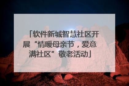 软件新城智慧社区开展“情暖母亲节，爱意满社区”敬老活动