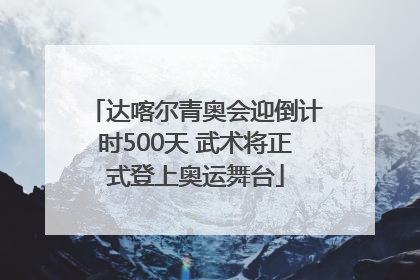 达喀尔青奥会迎倒计时500天 武术将正式登上奥运舞台
