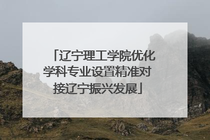 辽宁理工学院优化学科专业设置精准对接辽宁振兴发展