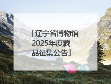 辽宁省博物馆2025年度藏品征集公告