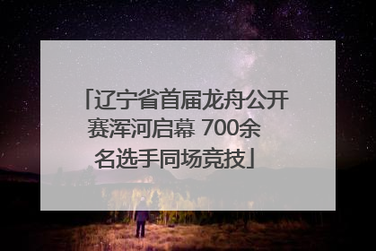 辽宁省首届龙舟公开赛浑河启幕 700余名选手同场竞技
